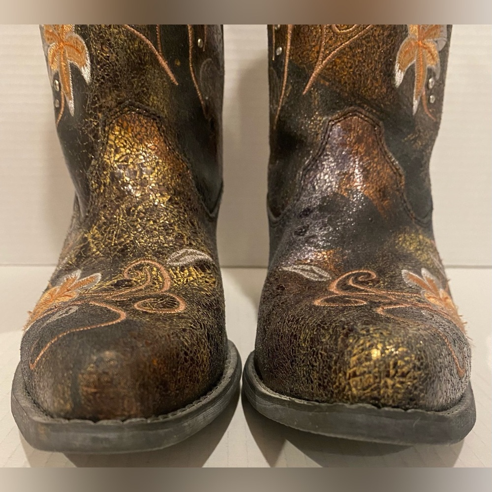 Crush by Durango 12” Rhinestone Embroidered Floral Western Cowboy Boots - Picture 7 of 11